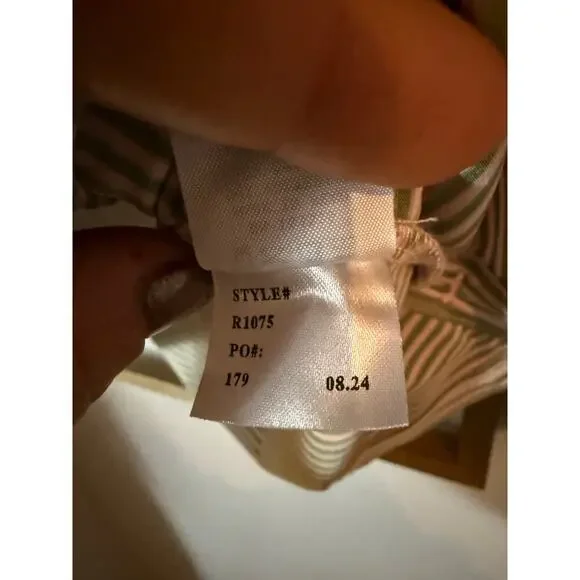 Renwick RNWK Striped 1/4 Zip - Fairway White size xs - Picture 7 of 9